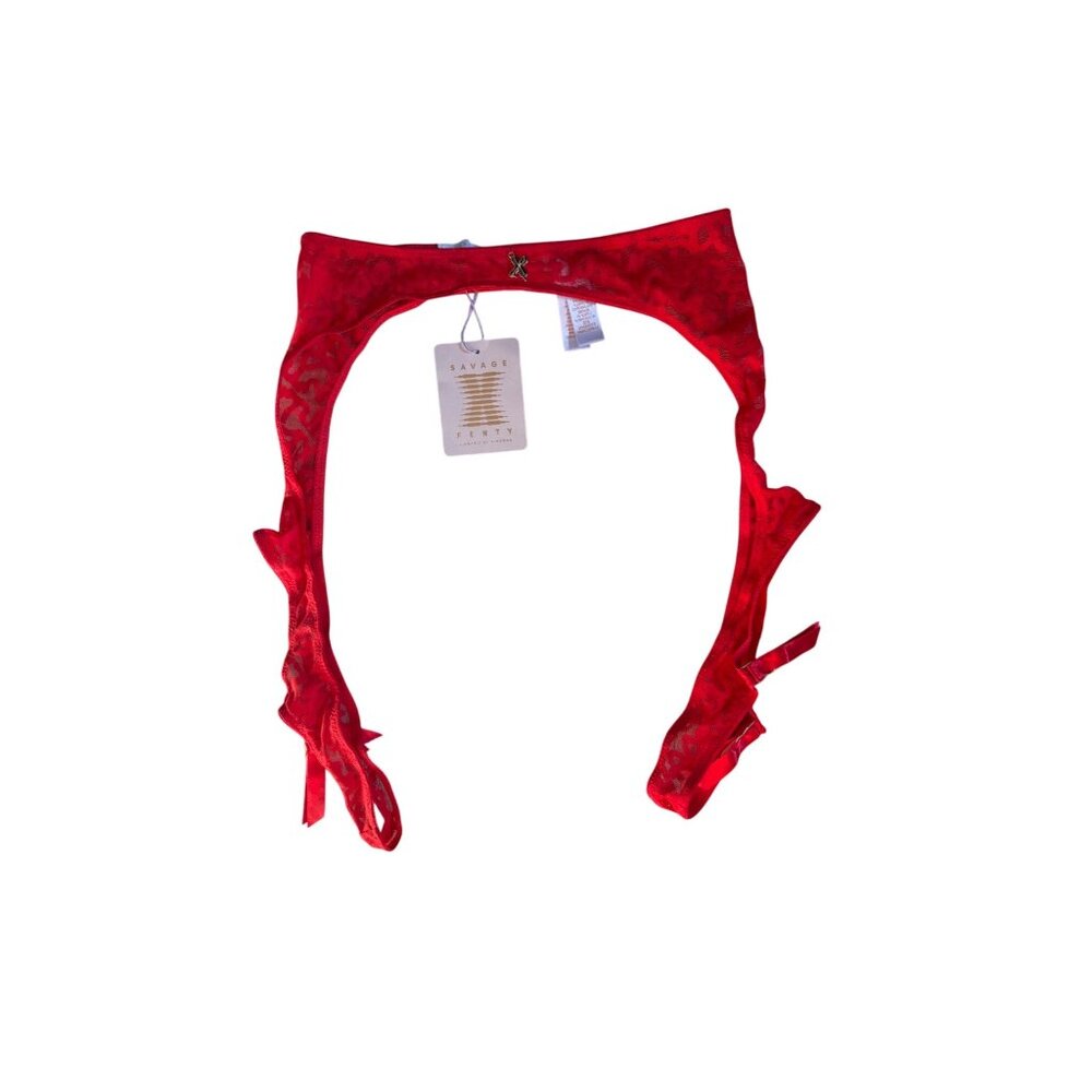 Savage X Fenty Women's Red Lace Garter – NWT Size S